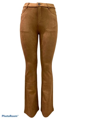 Mayorista Graciela Paris - Stretch trousers in imitation suede, croco pattern