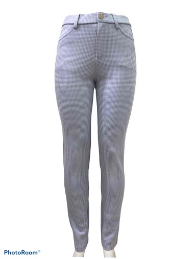Wholesaler Graciela Paris - houndstooth pants in imitation suede elastic waistband
