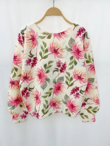 Wholesaler Graciela Paris - Backless floral pattern sweater
