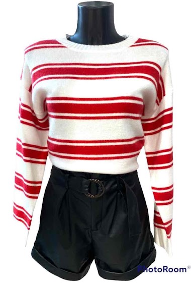 Großhändler Graciela Paris - Striped sweater. round neck
