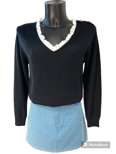 Wholesaler Graciela Paris - Sweater, cotton lace collar