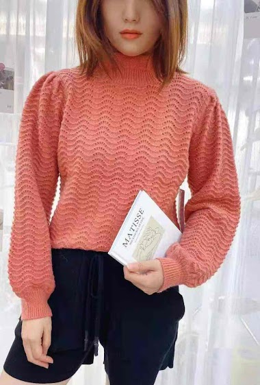Wholesaler Graciela Paris - High neck sweater. wave weave