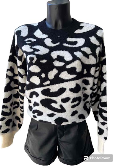 Mayorista Graciela Paris - Leopard pattern Jacquard sweater