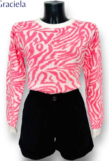 Wholesaler Graciela Paris - Thick zebra sweater