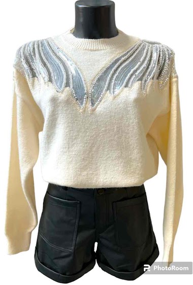 Wholesaler Graciela Paris - Pearl shoulder sweater