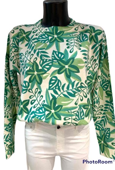 Wholesaler Graciela Paris - Round neck floral printed sweater