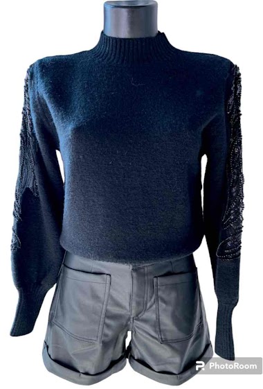Wholesaler Graciela Paris - Pearl sleeve sweater