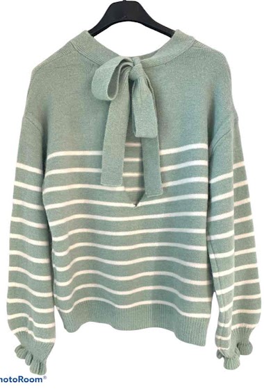 Wholesaler Graciela Paris - Sailor sweater with high neck and tie at the back