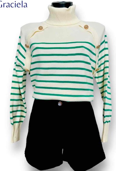 Wholesaler Graciela Paris - Turtulneck sailor sweater