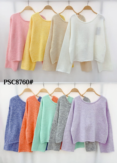 Wholesaler Graciela Paris - Plain crossed backless sweater