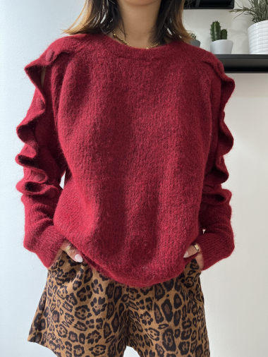 Großhändler Graciela Paris - Schlichter Pullover mit offenen Ärmeln