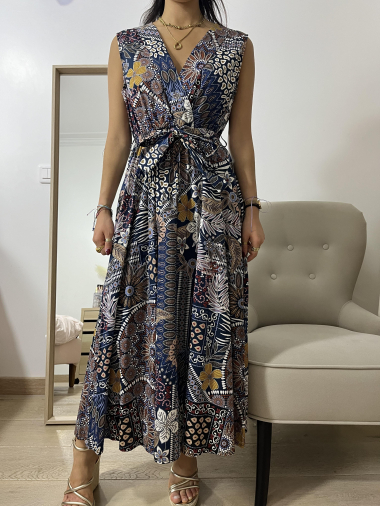 Großhändler Graciela Paris - Kleid mit buntem Aufdruck