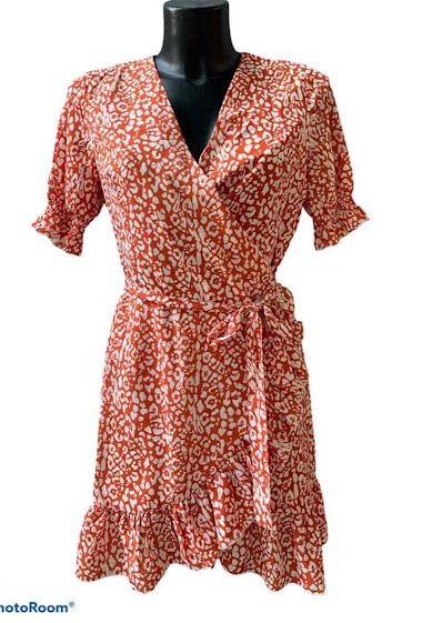 Großhändler Graciela Paris - Short wrap dress. leopard print