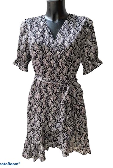 Wholesaler Graciela Paris - Short printed wrap dress.