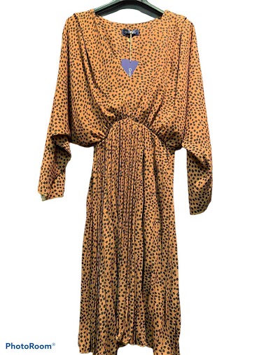 Grossiste Graciela Paris - Robe courte plissée à imprimé