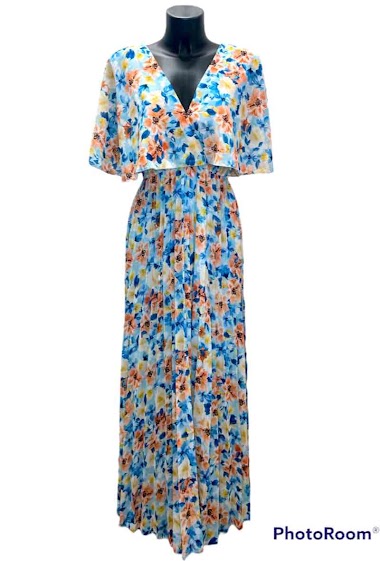 Wholesaler Graciela Paris - Summer dress with floral print ruffle