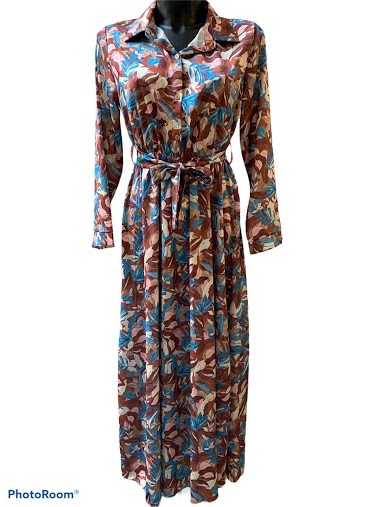 Wholesaler Graciela Paris - Long printed satin dress
