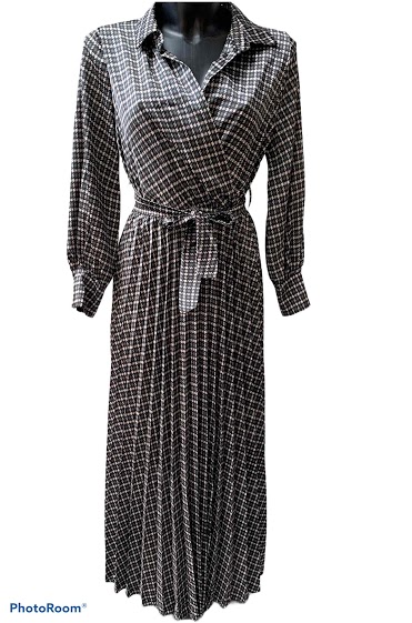 Wholesaler Graciela Paris - Long pleated printed dress