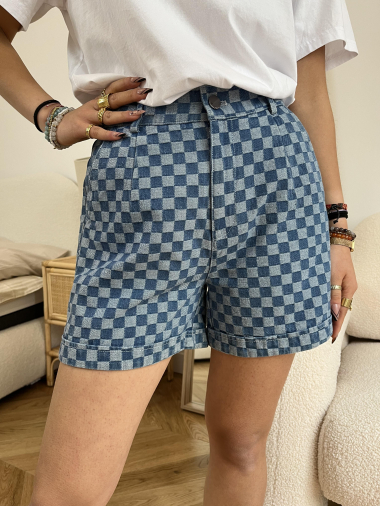 Großhändler Graciela Paris - Karierte Shorts aus Baumwolle
