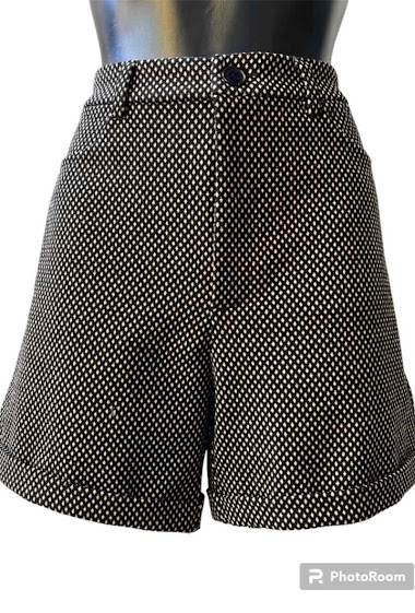 Mayorista Graciela Paris - Woven knit shorts with small geometric patterns