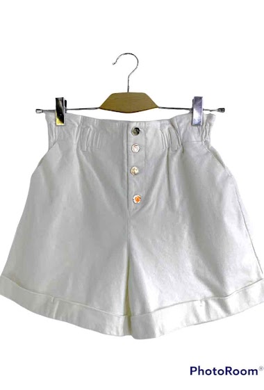 Wholesaler Graciela Paris - Corduroy shorts, button closure