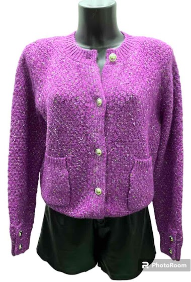 Wholesaler Graciela Paris - Short officer-style vest-vest in knitted knit
