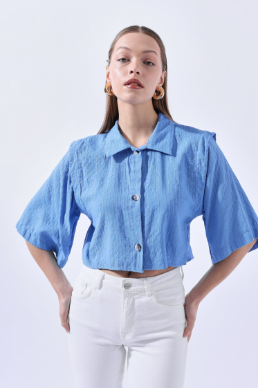 Wholesaler GUAS Collection - Short shirt with shoulder pads