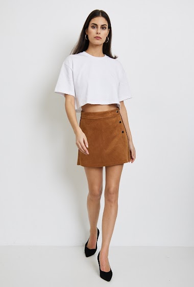 Wholesaler H.F - Suedette short skirt