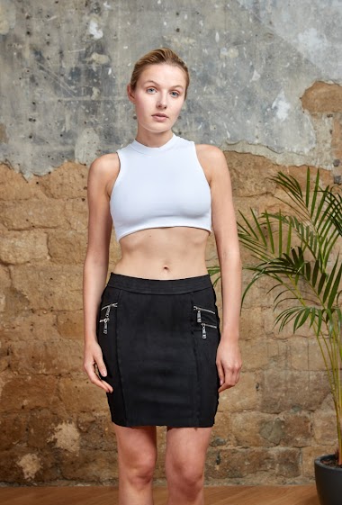 Wholesaler HF - Short suede skirt