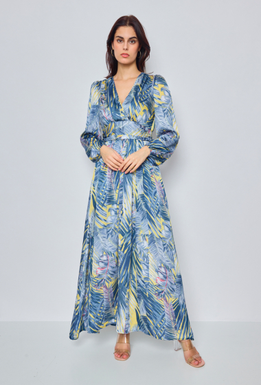 Wholesaler HF - Long dress in foliage print