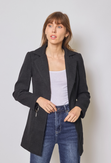 Wholesaler HF - Mid-length tweed blazer jacket