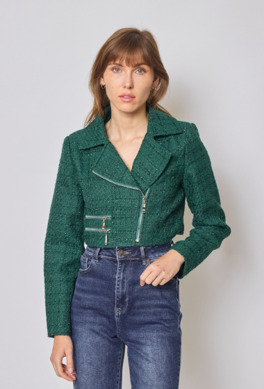 Wholesaler H.F - Short sequined tweed jacket