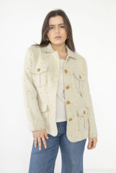 Wholesaler HF - Plus size tweed jacket