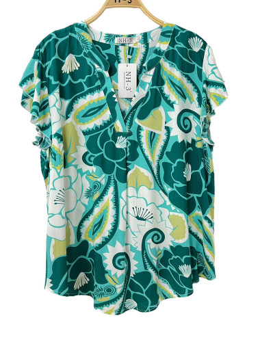 Wholesaler H3 - plus size printed blouse