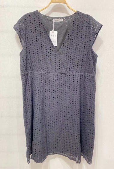 Großhändler H3 - Besticktes Kleid aus Baumwolle