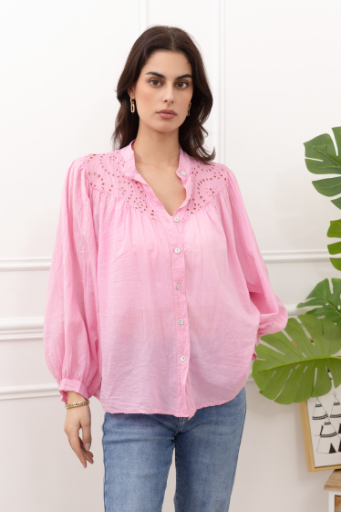 Wholesaler Happy Look - Bi-material blouse