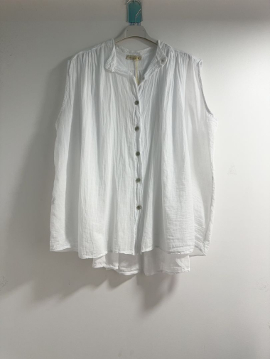 Wholesaler Happy Look - Sleeveless cotton voile blouse