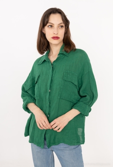 Wholesaler Happy Look - Short linen shirt