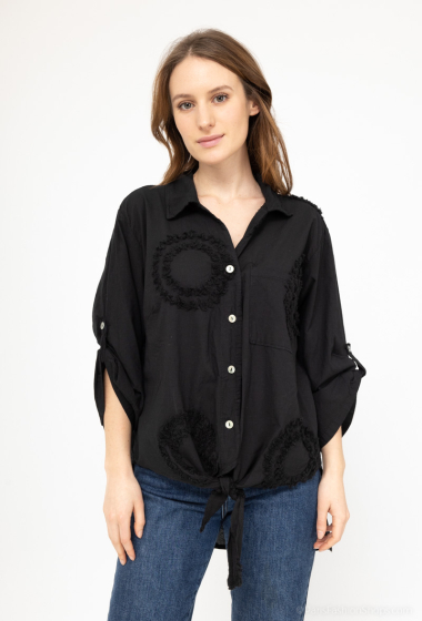 Wholesaler Happy Look - Embroidered cotton shirt