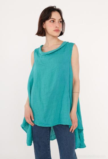 Wholesaler Happy Look - Linen sleeveless top