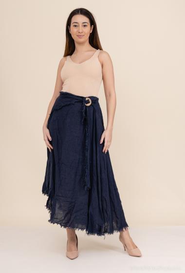 Wholesaler Happy Look - Asymmetrical linen skirt