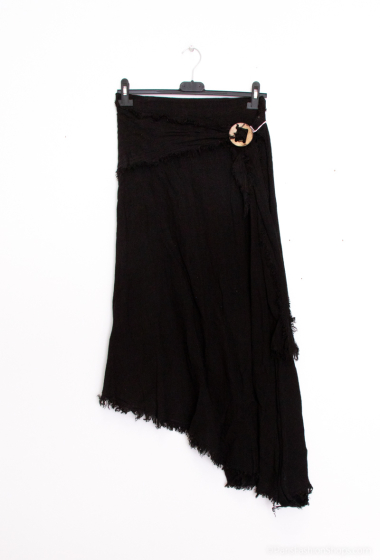 Wholesaler Happy Look - Asymmetrical linen skirt