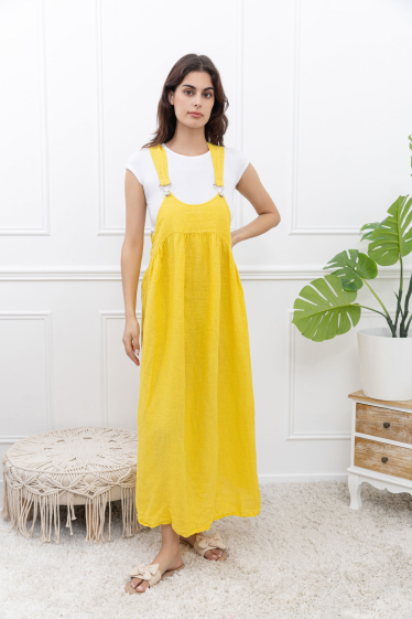 Wholesaler Happy Look - Long linen strap dress