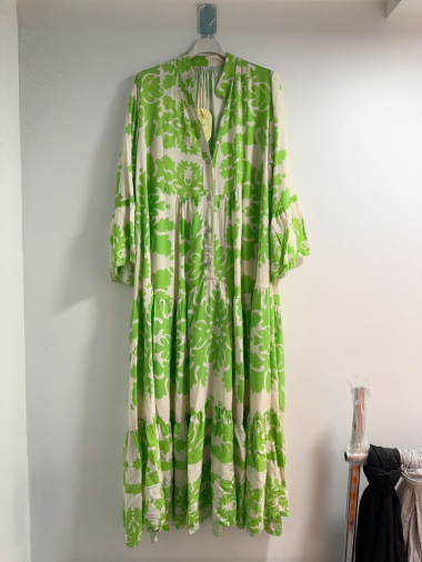 Grossiste Happy Look - Longue robe imprimée floral