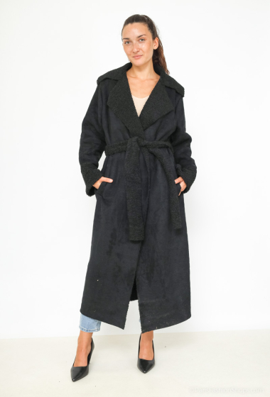 Wholesaler Happy Look - Long sleeveless faux fur coat
