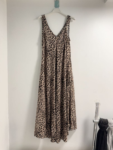 Grossiste Happy Look - Maxi robe bretelle léopard
