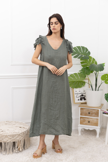 Wholesaler Happy Look - Linen maxi dress