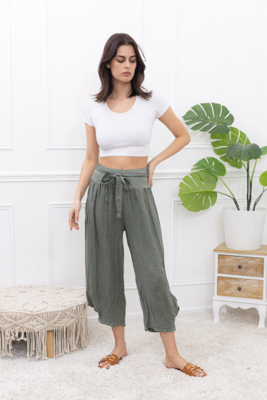 Wholesaler Happy Look - Linen saroual pants