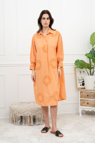 Wholesaler Happy Look - Embroidered cotton dress