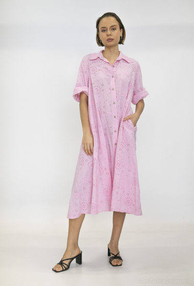 Wholesaler Happy Look - English embroidery shirt dress